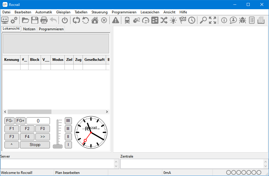 Leeres Rocview-Fenster Leeres Rocview-Fenster