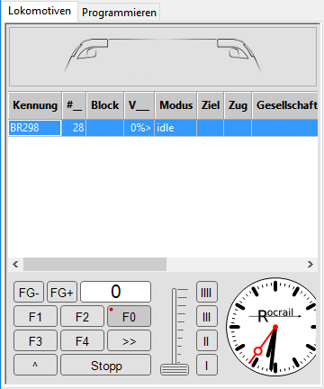 Lok-Bedienfeld Lok-Bedienfeld