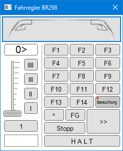 Fahrregler-Fenster Fahrregler-Fenster