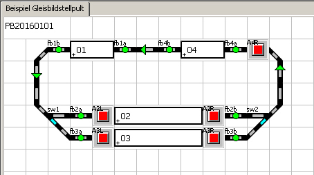 Beispiel Gleisbildstellpult Beispiel Gleisbildstellpult